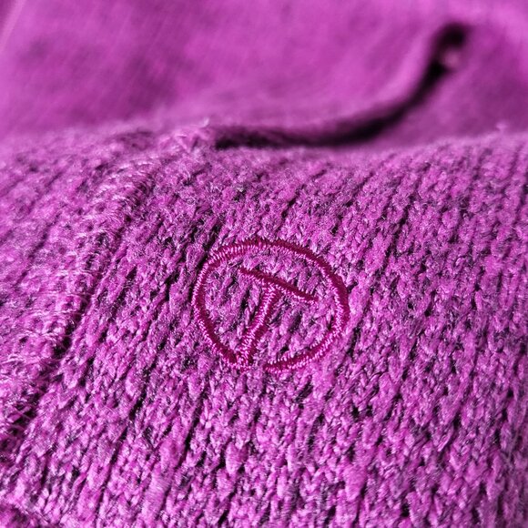 T by Talbots Womens Purple Fleece Full Zip Jacket Size Medium Activewear Outdoor - Picture 5 of 10